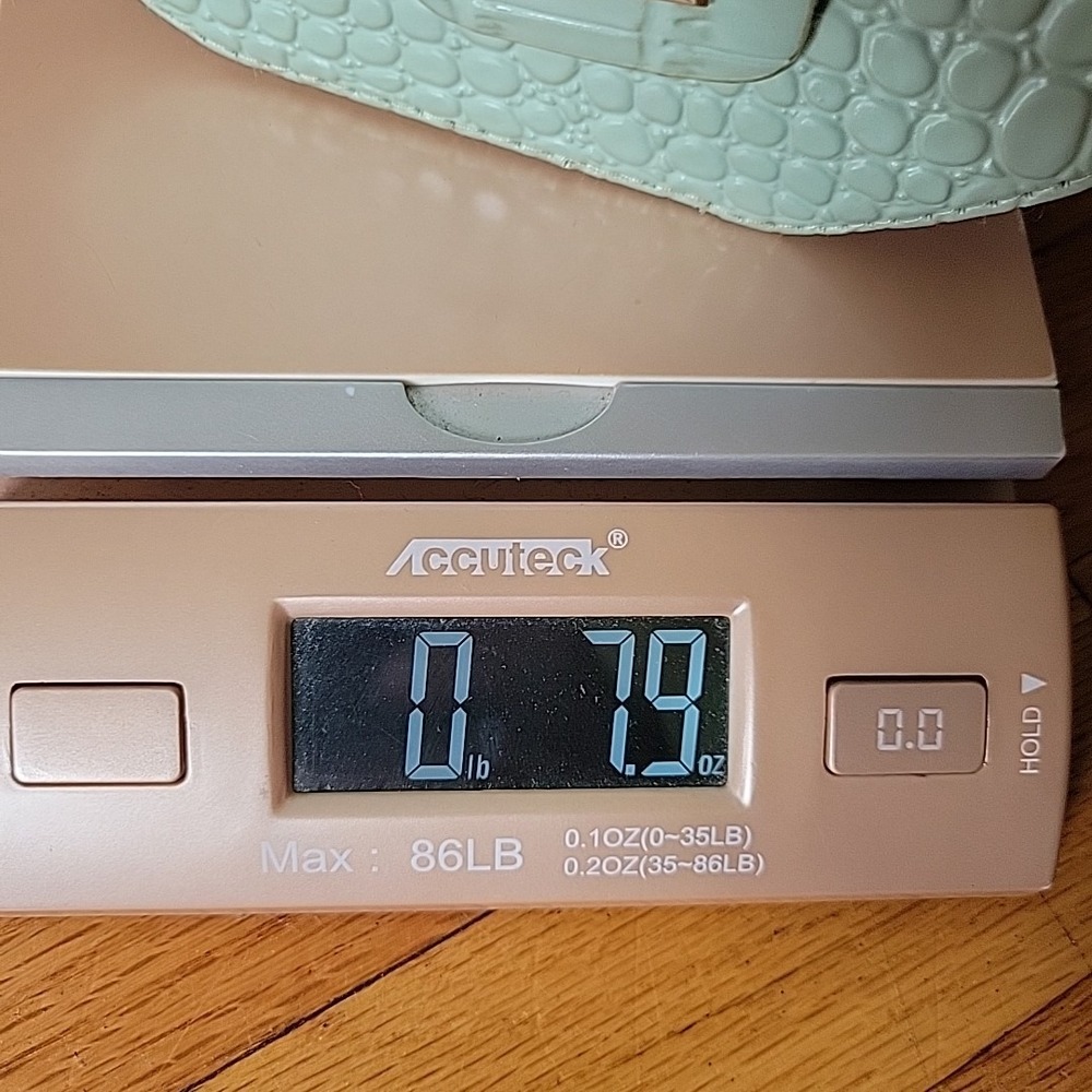 Calpak Round Croc Embossed Vegan Leather Purse Seafoam Top Handle Zip Around - Picture 13 of 13